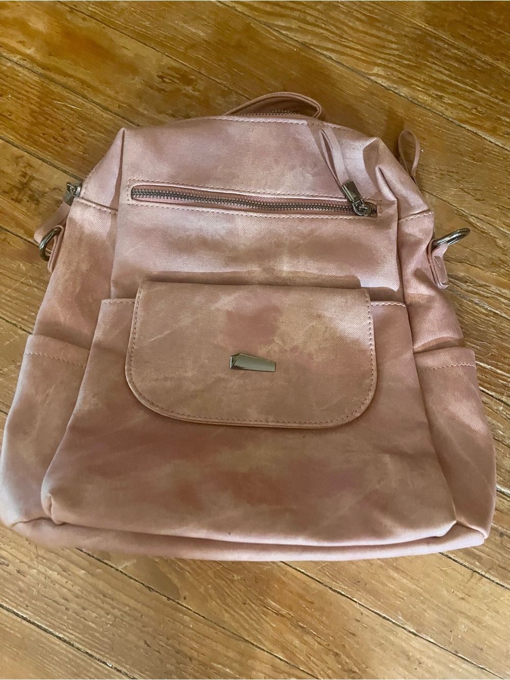 Women's Blush Pink Backpack Purse - Casual Everyday Bag